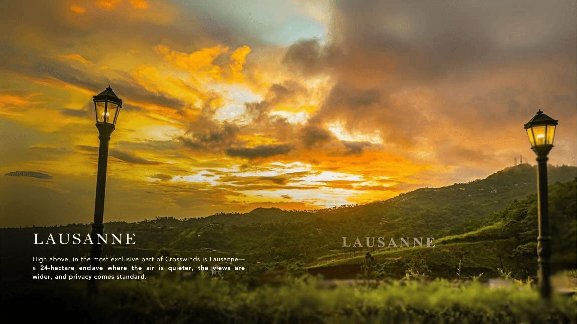 18 Lausanne Sunset Lampposts 24ha Enclave