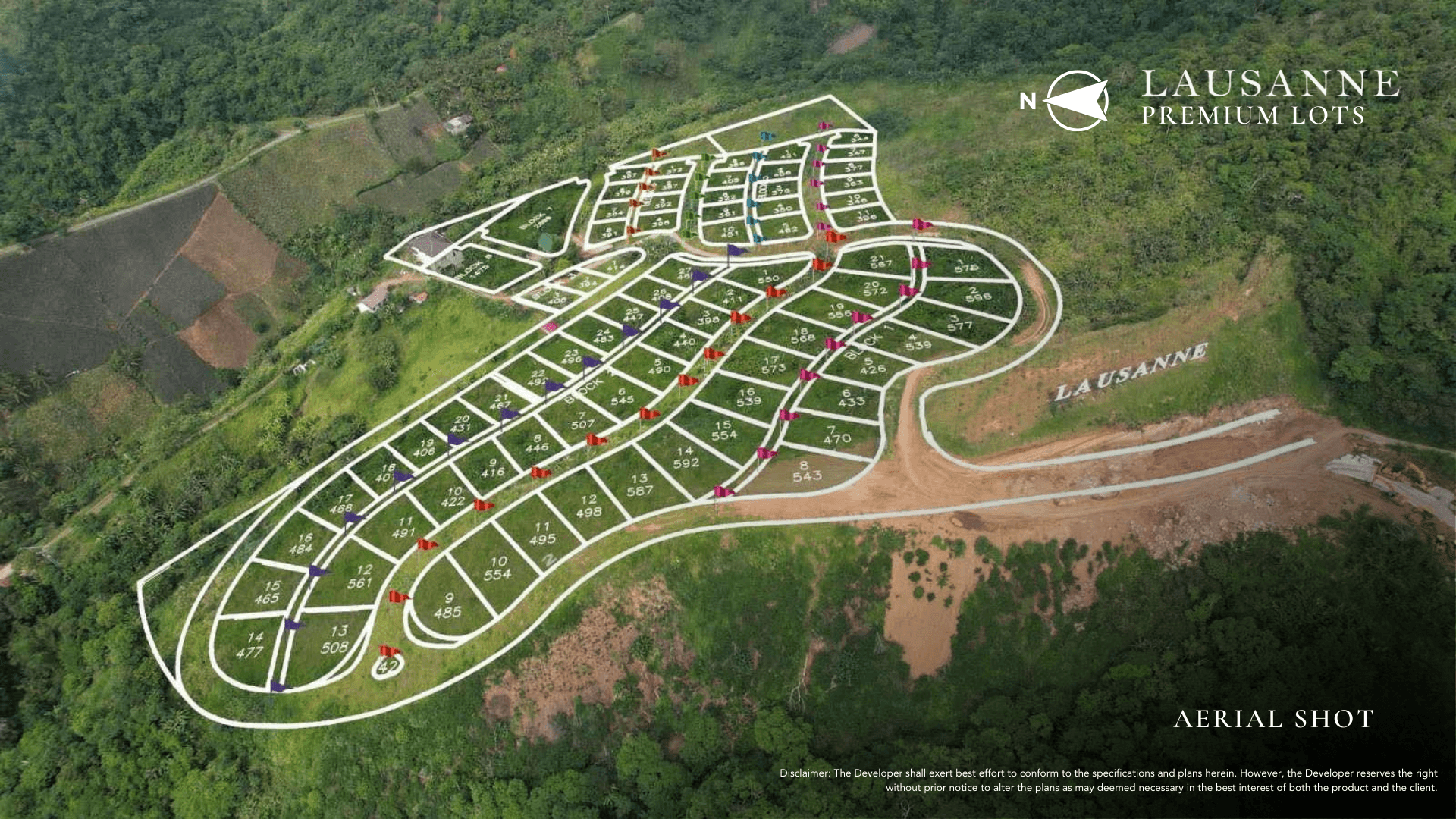28 Lausanne Aerial Shot Lot Layout