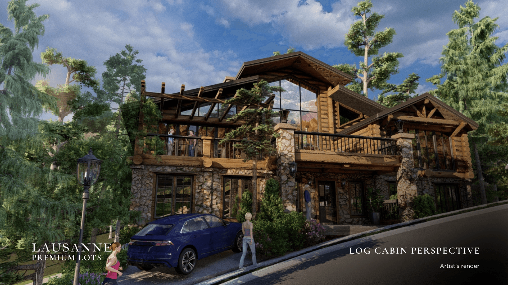 Lausanne Log Cabin Premium Facade